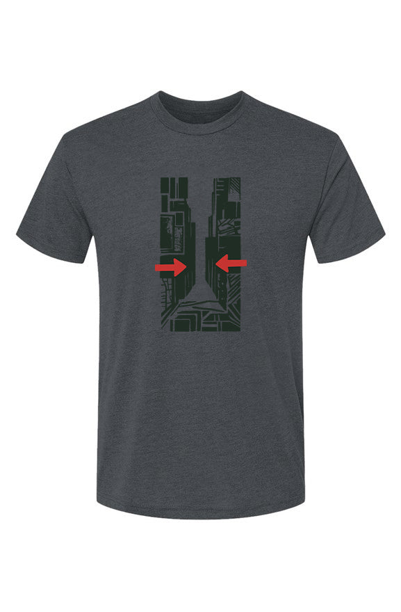 Mando Brand In The Middle graphic tee in Indigo